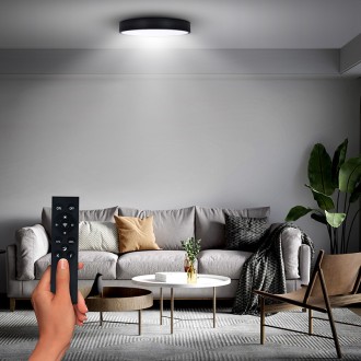 Solight LED osvětlení s dálkový ovladačem, 36W, 2300lm, 30cm, změna chromatičnosti, stmívatelné, černá