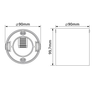 T-led Přisazené LED svítidlo CCT TUBO 8W černé Varianta: Přisazené LED svítidlo CCT TUBO 8W černé