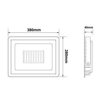 T-led LED reflektor LEVE 200W Varianta: Teplá bílá