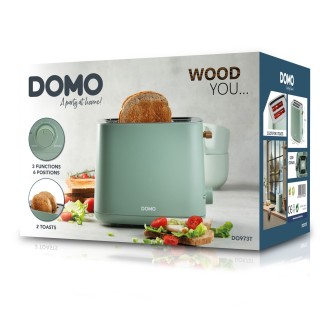 Topinkovač na 2 topinky - zelený - WOOD YOU - DOMO DO973T