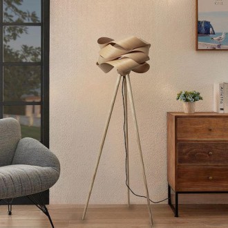 NEDES Designová stojací lampa z masivního dřeva E27 / 60W - WRE191