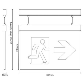 NEDES LED nouzové svítidlo 4W / 3h / IP20 - LEL203