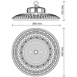 NEDES LED svítidlo UFO 150W / IP65 / 5000K / DALI - LU222/DALI