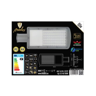 NEDES LED pouliční svítidlo 60W / 5000K - LSL522