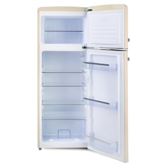 Retro lednice s mrazákem nahoře - krémová - PRIMO PR167RKC