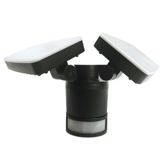 NEDES LED černé vnější solární svítidlo se senzorem 12W / 3000K - 4100K - 6500K - LS023