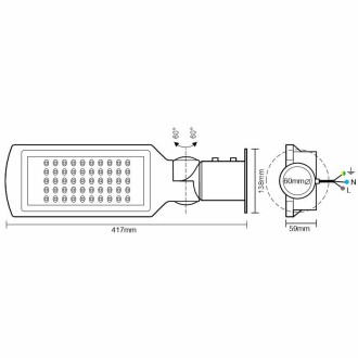 NEDES LED pouliční svítidlo se senzorem 50W / 4000K - LSL322HS