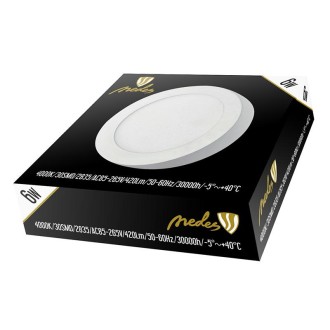 NEDES LED panel 6W / PRSF / SMD / 4000K / WH - LPL321