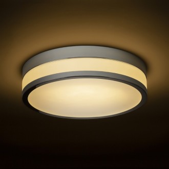 Rendl - CIRA LED 35 stropní opálové sklo/černá 230V LED 24W IP44 3000K Barva/Materiál: chrom, opálové sklo