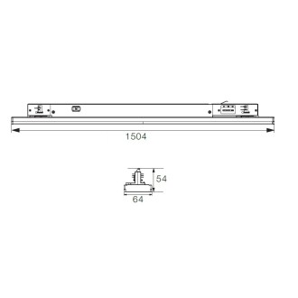T-led - Lištové LED svítidlo TRITO LT150B 90° 66W černé Varianta: Teplá bílá