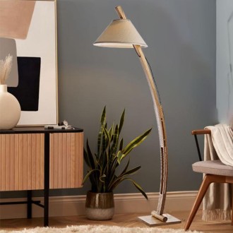 NEDES Designová stojací lampa z masivního dřeva E27 / 60W - WRE201