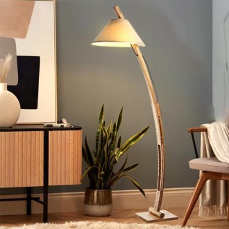 NEDES Designová stojací lampa z masivního dřeva E27 / 60W - WRE201