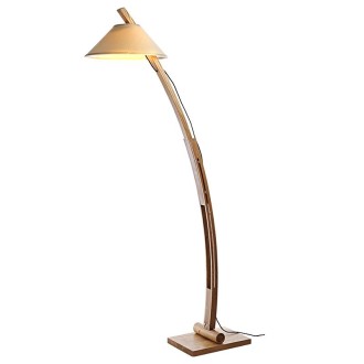NEDES Designová stojací lampa z masivního dřeva E27 / 60W - WRE201