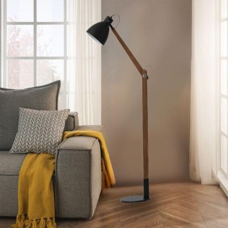 NEDES Designová stojací lampa z masivního dřeva E27 / 60W - WRE152