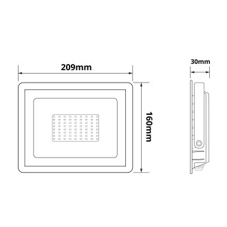 T-led - LED reflektor LEVE 50W Varianta: Teplá bílá