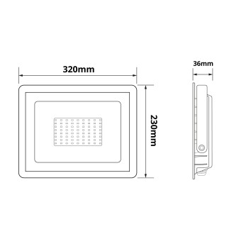 T-led - LED reflektor LEVE 150W Varianta: Denní bílá