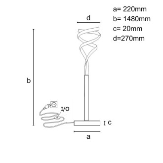 NEDES - LED designová stojací lampa 50W - JF2308/S