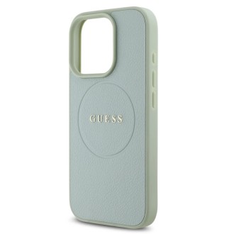 Guess PU Grained Classic Logo MagSafe Zadní Kryt pro iPhone 16 Pro Max Zelená