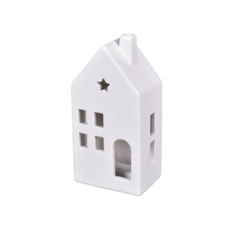 Svícen DOMEK LED vánoční keramický glazovaný 9x6x18cm