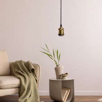 NEDES - Objímka E27 / 1m / antická zlatá - BH652B