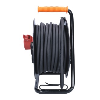 Solight prodlužovací přívod na bubnu, 3 zásuvky, 400V + 230V, 25m gumový kabel 5x1,5mm2, IP44