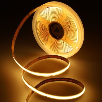 Solight LED COB světelný pás 5m, 10W/m, 1000lm/m, CRi90, IP44, teplá bílá