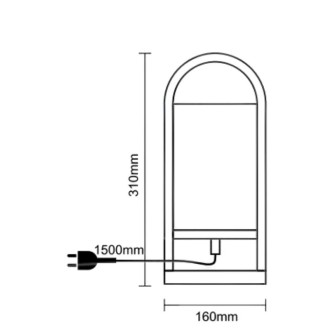 NEDES - Designová stolní lampa z masivního dřeva E27 / 60W - WRE171