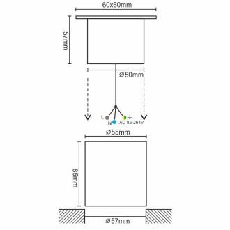 NEDES - LED podlahové svítidlo 4W / IP67 GL511 / 4000K - LGL524S