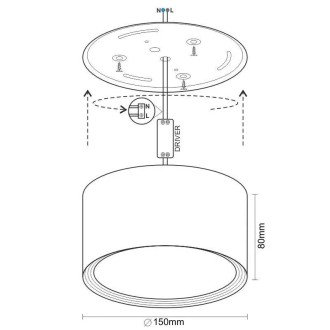 NEDES - LED svítidlo 17W 4000K / SMD / WH - LPL524