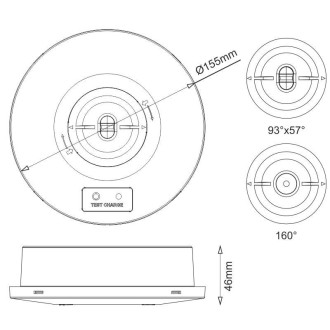 NEDES - LED nouzové svítidlo 2W / 3h / IP65 - LEL601