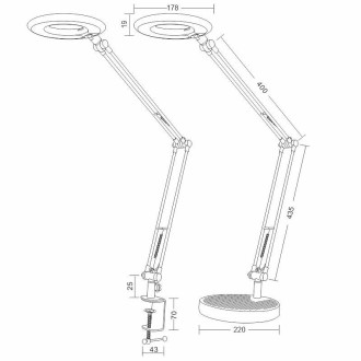 NEDES - LED lampa BIANCA 8W s klipem - DL1203/B