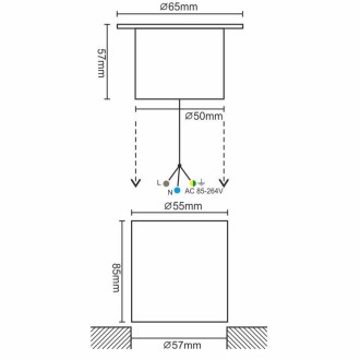 NEDES - LED podlahové svítidlo 4W / IP67 GL501 / 2800K - LGL514