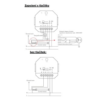 T-led - SMART spínač dimLED Zigbee ZSC1 pro rolety a žaluzie Barva ovladace: Bílá