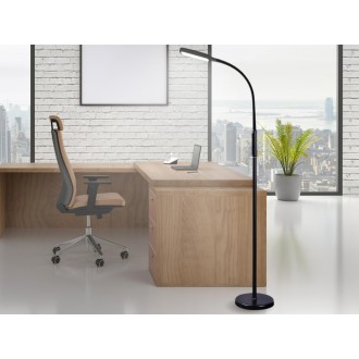 NEDES - LED lampa XENIA 12W stmívatelná s časovačem ( stůl / zem / klip ) - DL4306/B