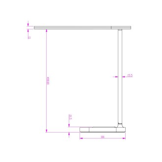 NEDES - LED lampa JENY stmívatelná s časovačem, bezdrátovým nabíjením a USB 8W - DL4305/B