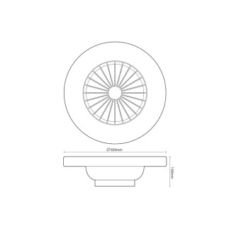 NEDES - LED svítidlo + stropní ventilátor STAR + dálkový ovladač 72W - LCL6350