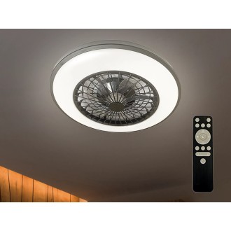 NEDES - LED svítidlo OPAL + stropní ventilátor + dálkový ovladač 48W - LCL6341