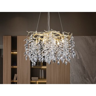 NEDES - Luxusní závěsný křišťálový lustr 9 x G9 - CA011/600