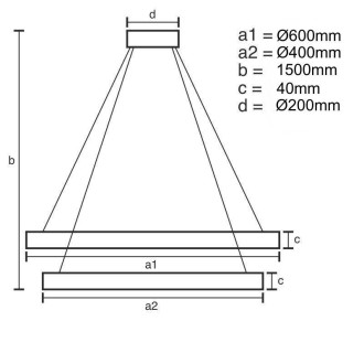NEDES - LED svítidlo + dálkový ovladač 30W - J4359/G