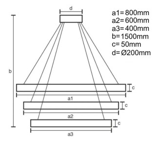 NEDES - LED svítidlo + dálkový ovladač 235W - J4343/B