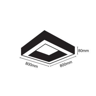 NEDES - LED stropní lampa 55W / 4000K - LCL7522