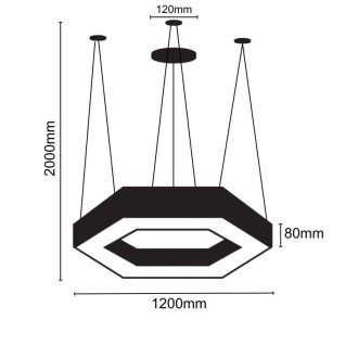 NEDES - LED svítidlo 60W / 4000K - LCL7624-H