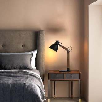 NEDES - Stolní lampa z masivního dřeva E27 / 60W - WRE151