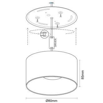 NEDES - LED svítidlo 12W 4000K / COB / BK - LPL522CB