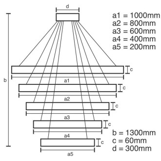 NEDES - LED svítidlo + dálkový ovladač 420W - J4319/B