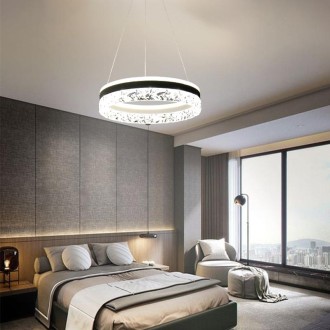 NEDES - LED luxusní závěsné křišťálové svítidlo s dálkovým ovladačem 80W - TA2301/W