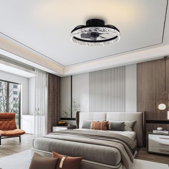 NEDES - LED svítidlo s dálkovým ovladačem a ventilátorem 63W - JF1301/B