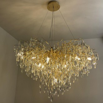 NEDES - Luxusní závěsný křišťálový lustr 11 x G9 - CA061/1000L