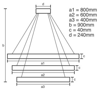 NEDES - LED svítidlo + dálkový ovladač 125W - J4313/S