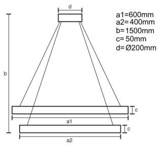 NEDES - LED svítidlo + dálkový ovladač 140W - J4339/B